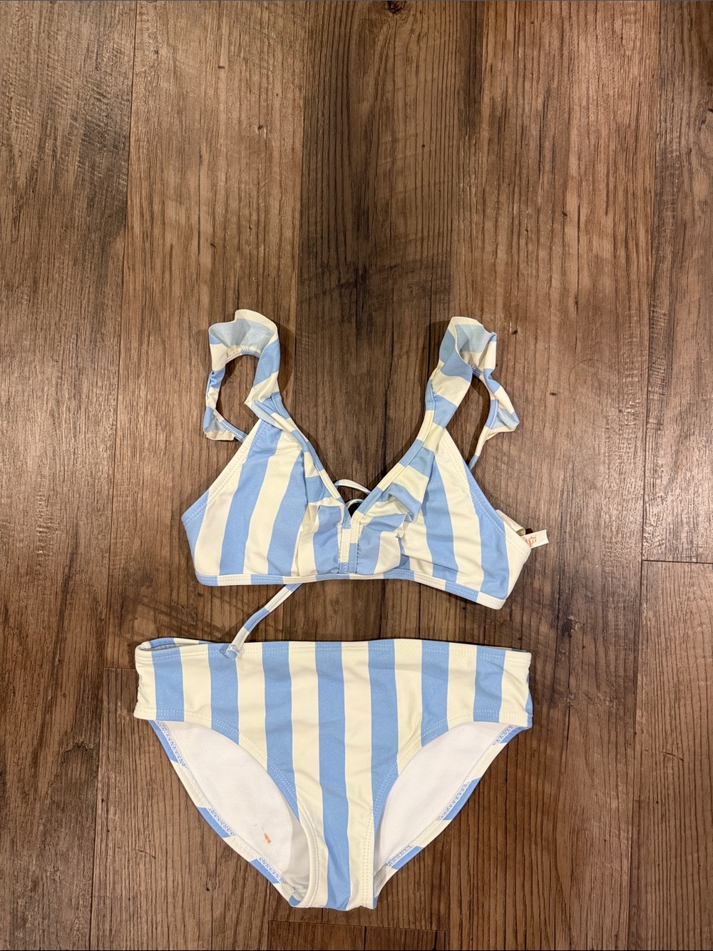 GB Girls Striped Blue & white  Girls' Two-Piece Swimsuit size 14